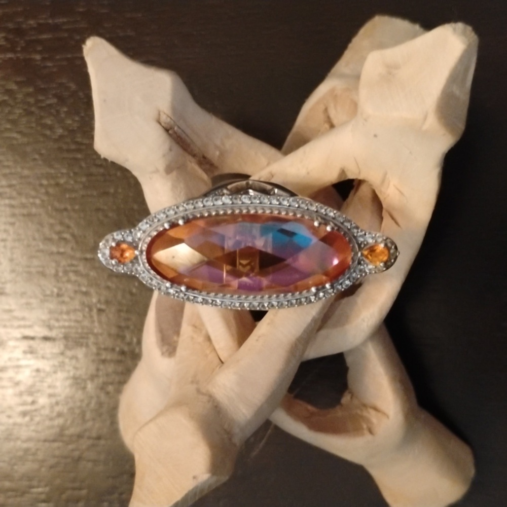 Padparadscha Quartz Ring With Authenticity Card